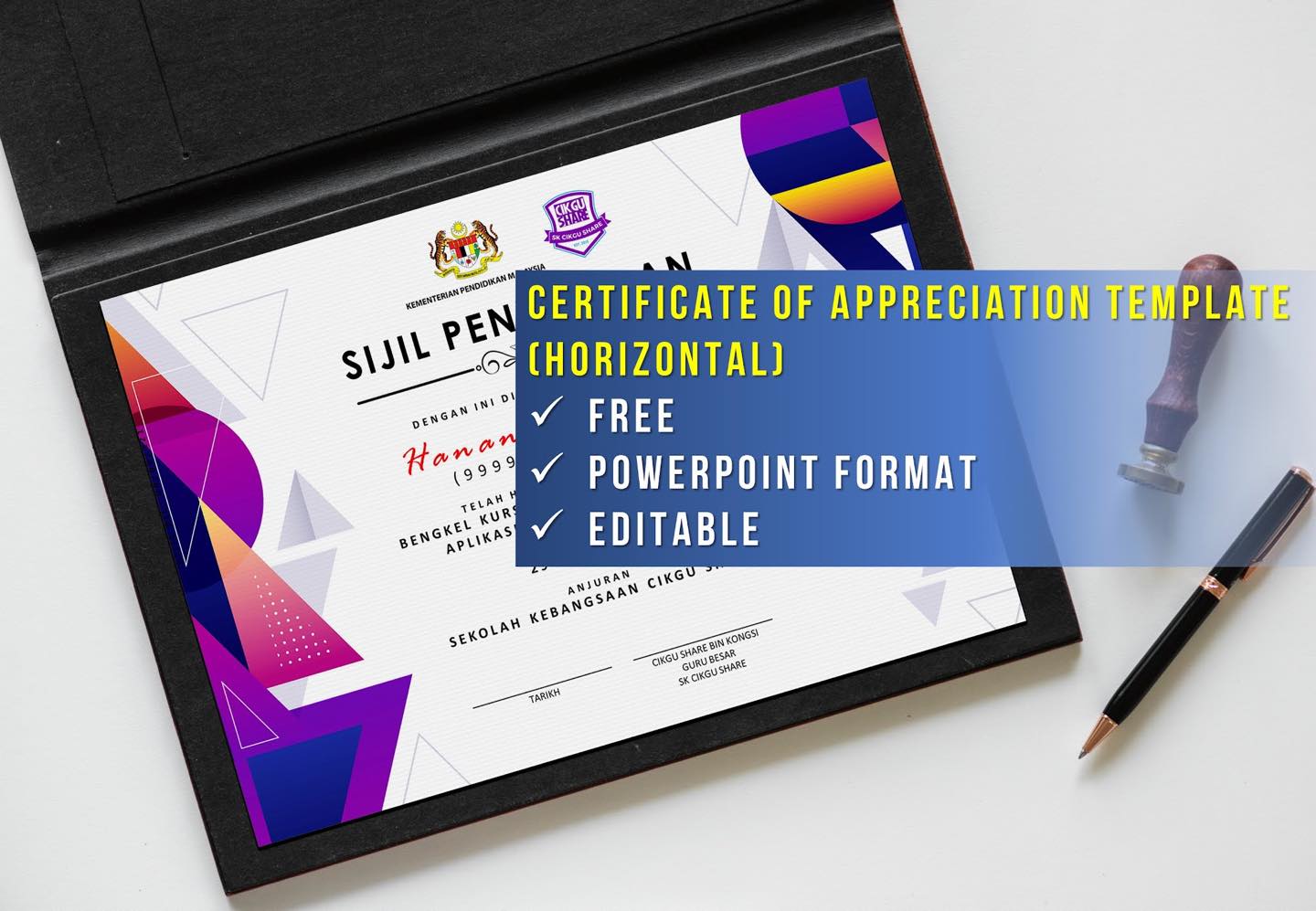 Template Sijil Percuma